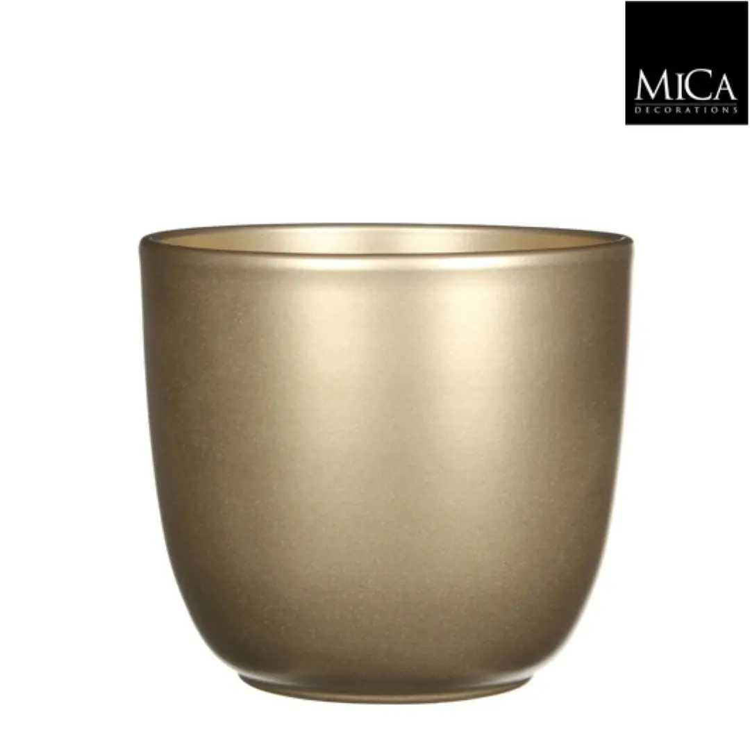 Tusca pot rond goud h18,5xd19,5 cm Mica Decorations