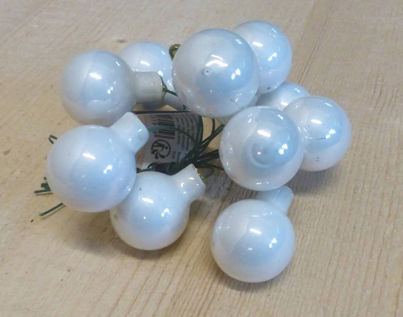 Kerstballetjes glasballetjes wit glas
