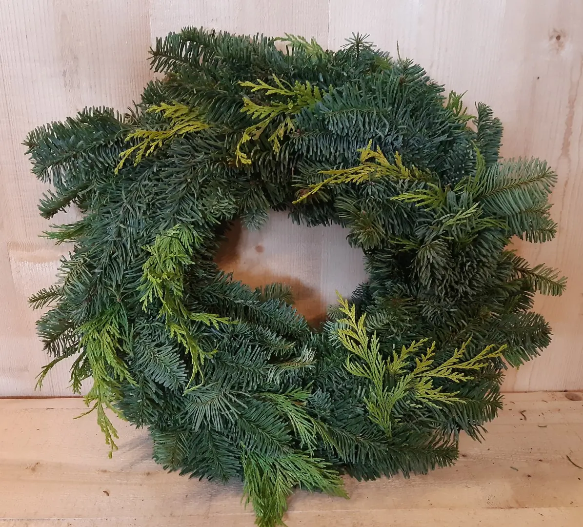 Kerstkrans Coniferen diverse kerstgroen circa dia. 30 cm Warentuin Natuurlijk