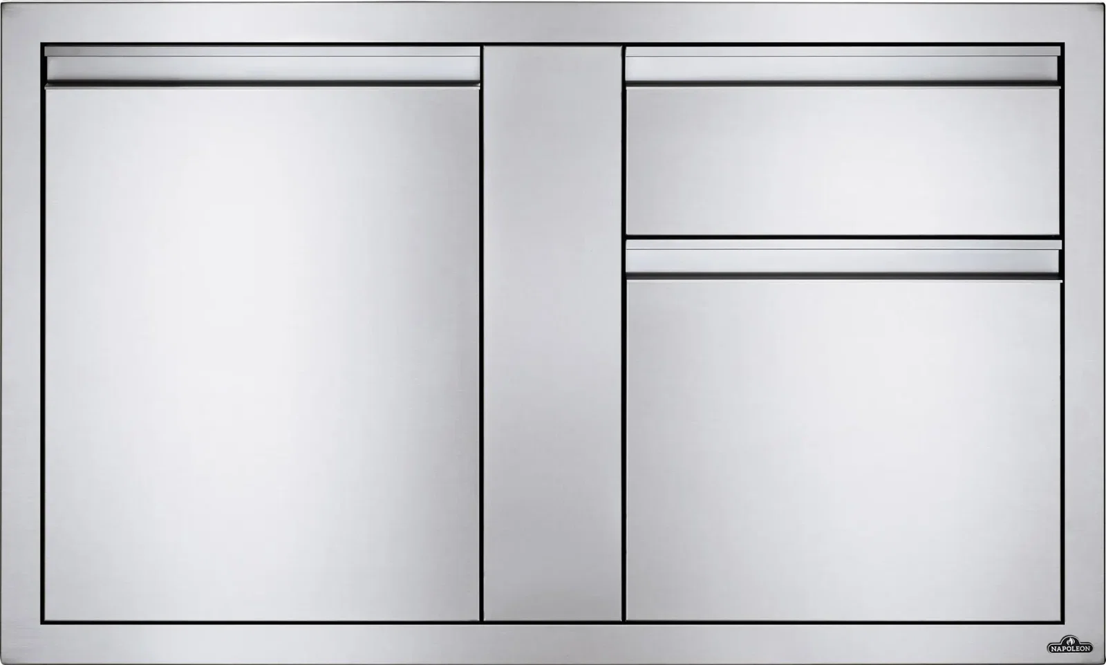 Inbouwdeur en afvalkast combinatie groot (115x71 cm) Napoleon Grill