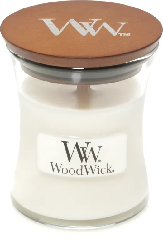 White Teak Mini candle kaars WoodWick