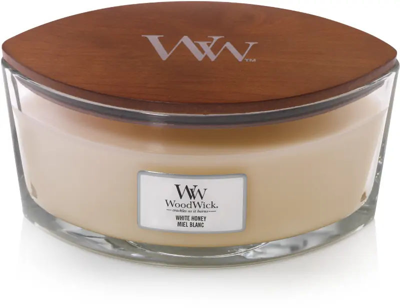 White Honey Ellipse candle kaars WoodWick