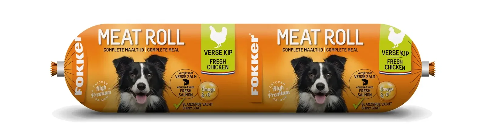 Kattenvoer Cat Meat Roll verse Kip met Zalm 800 gr Fokker