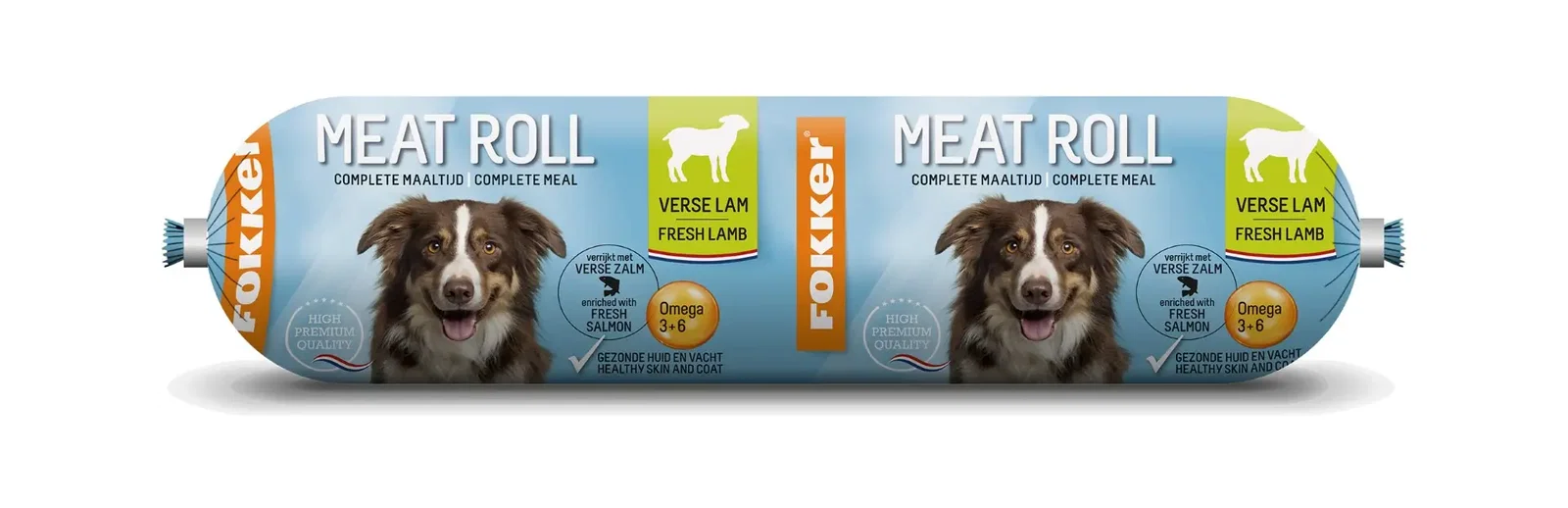 Hondenvoer Dog Meat Roll verse Lam met Zalm 800 gr Fokker
