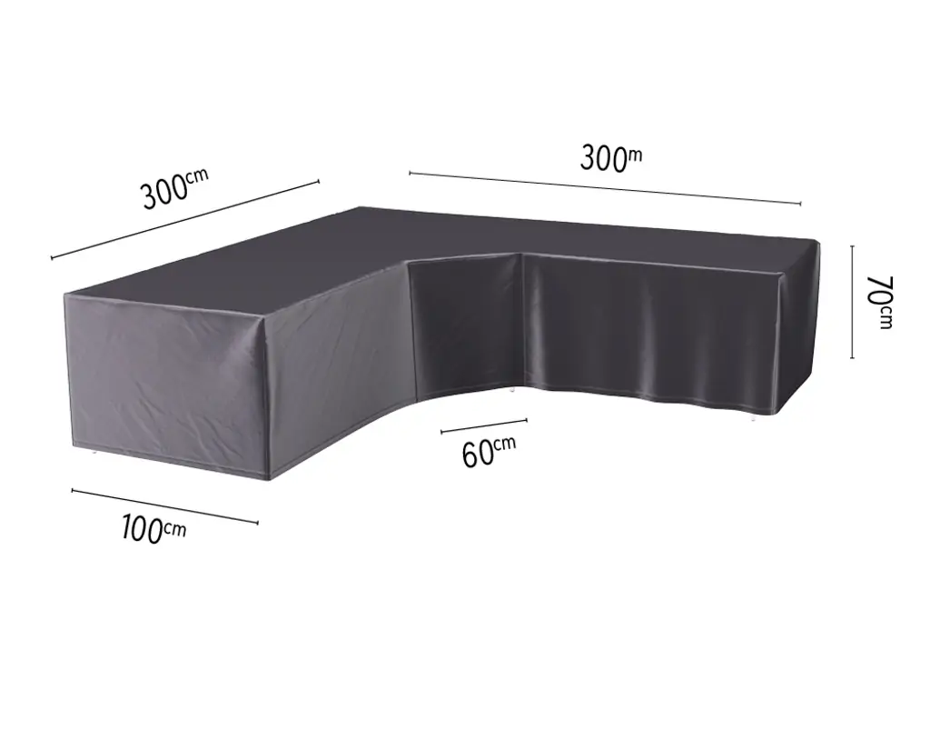 Hoes loungeset hoek trapeze 300 x 300 x 100 x 70 cm AeroCover