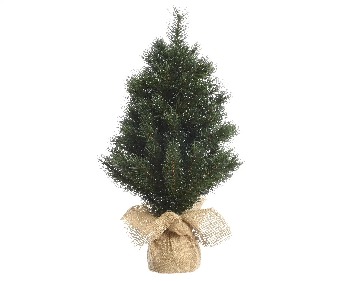 Mini kerstboom tafelboom Malmo miniboom h45 cm groen/wit Everlands