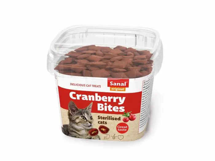 Sanal kat cranberry & chicken cups 75 gram Sanal Gebr. de Boon