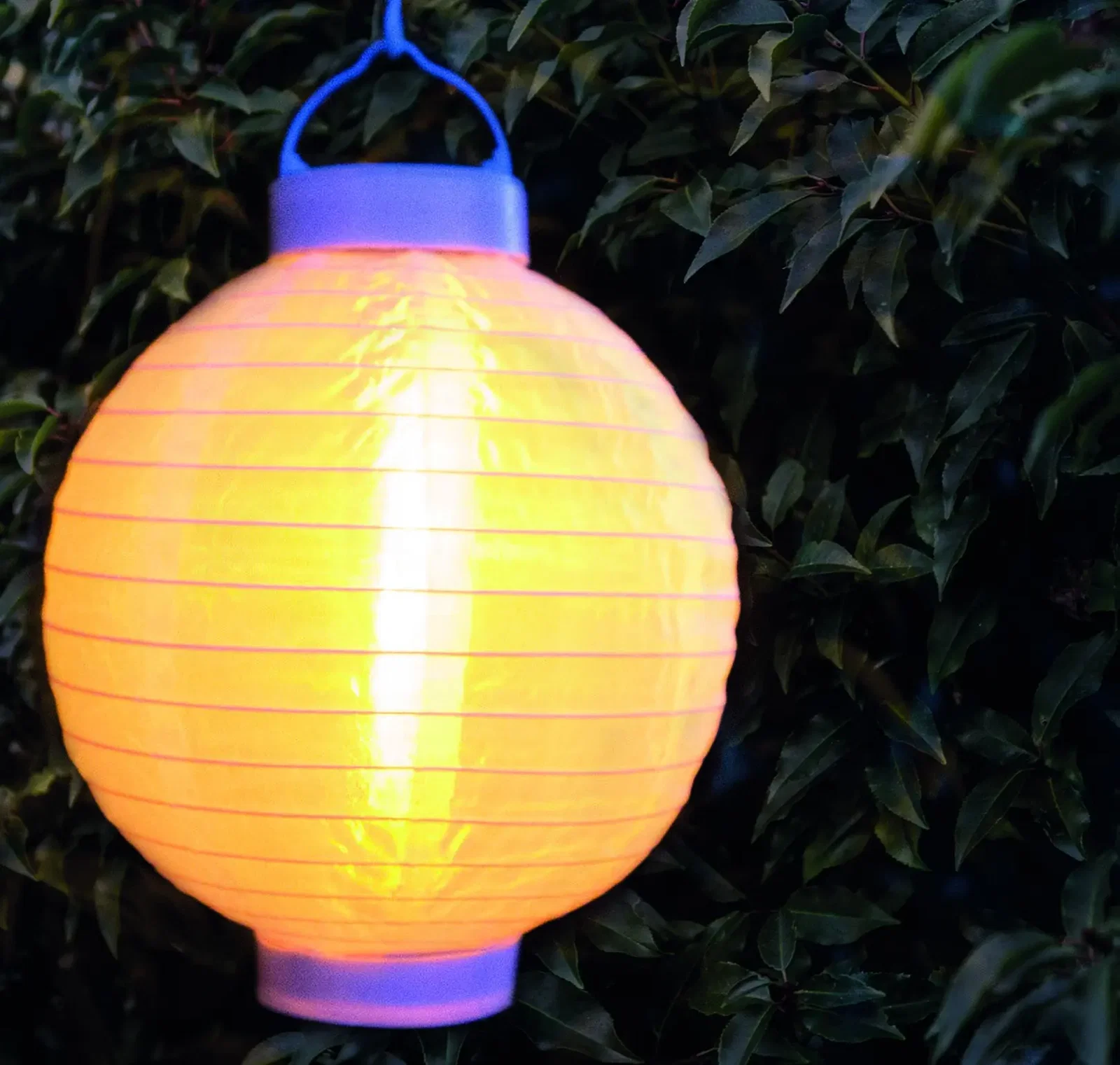 Solar lampion met vlameffect wit 20 cm Anna's Collection