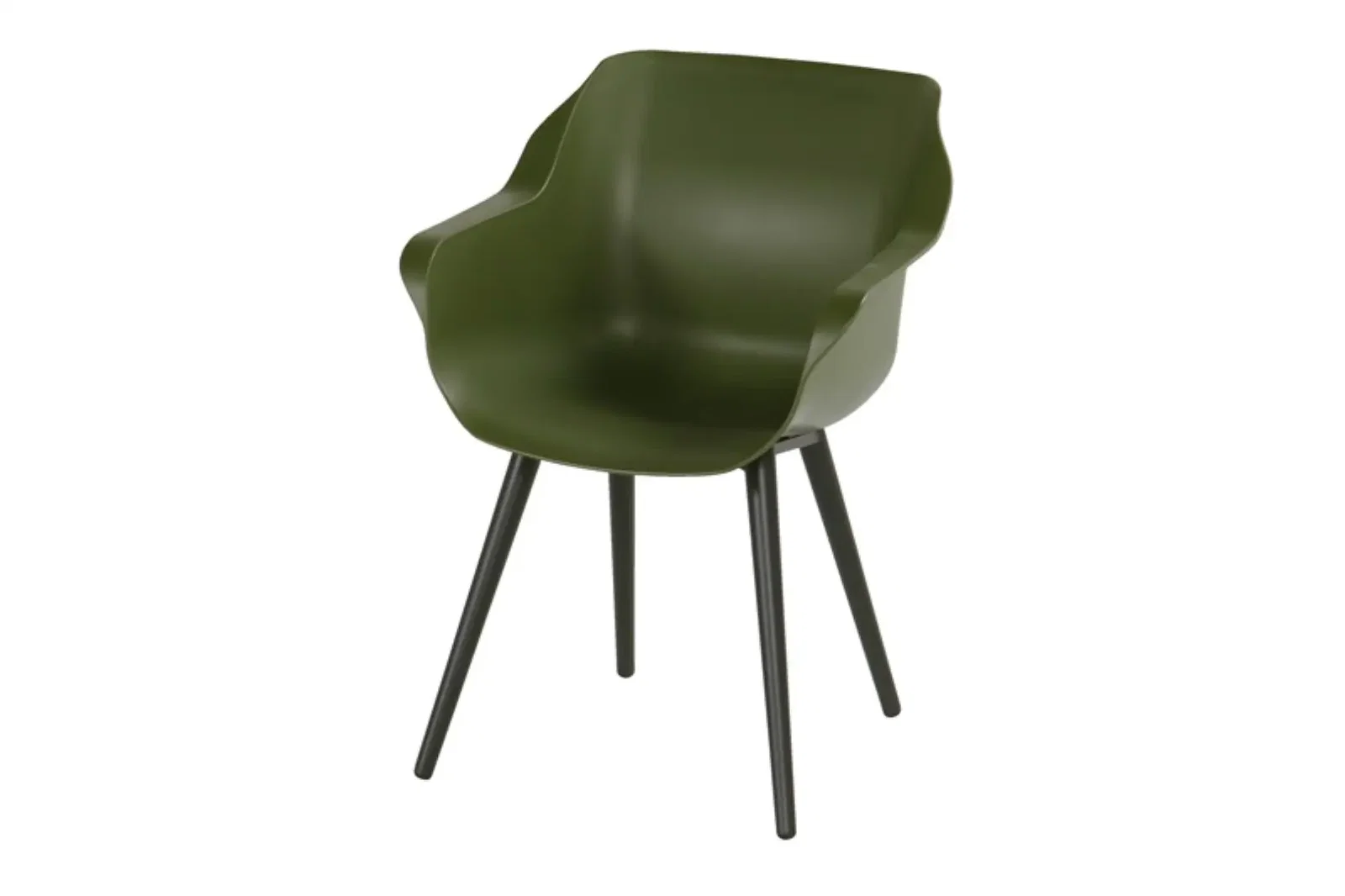 Stoel Studio Armchair zitting 'moss green' frame 'carbon black' (1 stuk) Hartman Sophie